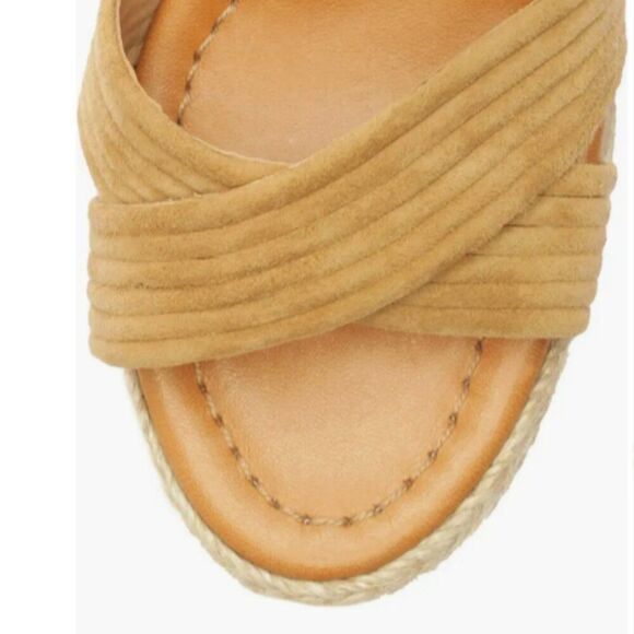 Schutz Blisse Platform Sandal Blisse Platform Jute-Wrapped Heel Sandal Tan Sz 10 - Picture 11 of 11